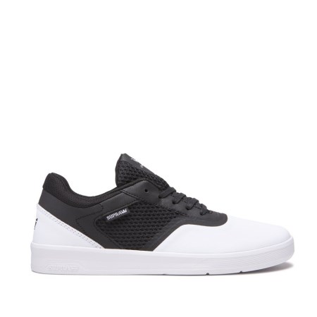 Supra Saint Svart/Hvite Skatesko Dame [NO-5-M487]